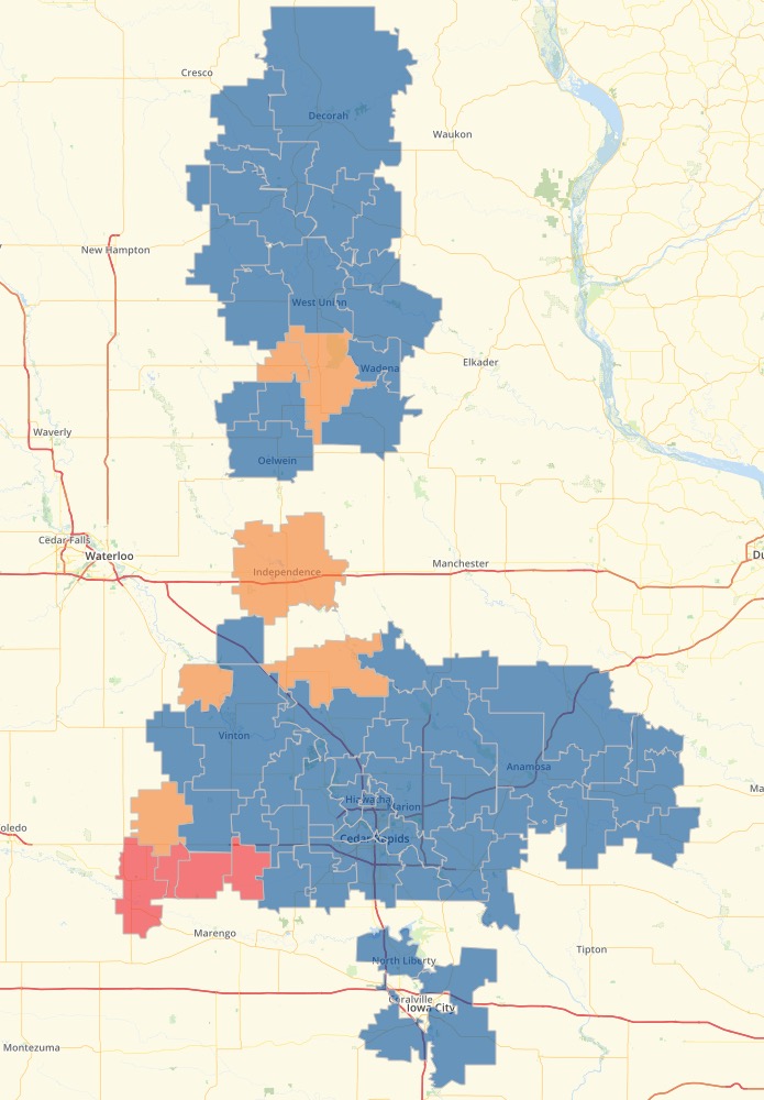 Saturate Iowa Progress Map